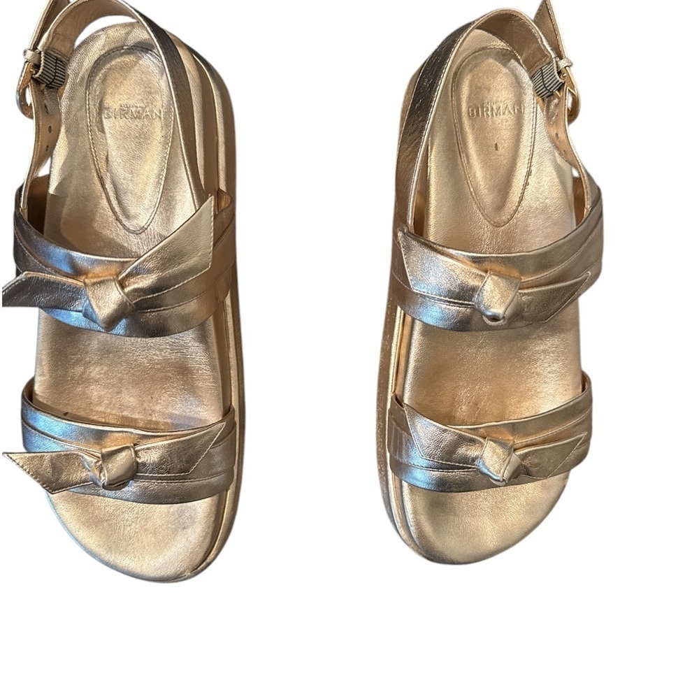 Alexandre Birman Gold Platform Sandals - Picture 6 of 7